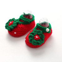 Baby Crochet Booties Red
