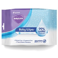 Baby Love 99% Water Baby Wipes 20's