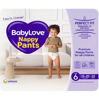 Baby Love Nappy Pants Size 6 Junior 15 - 25KG 22's