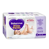BabyLove Nappy Pants Size 3 Wriggler 7 - 11KG (2 x 38) 76's