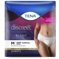 Tena Pants Women Discreet Blanc Medium Waist (75-105cm) 880mL Pack of 8's