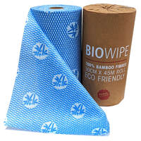 Bamboo Heavy Duty Biodegradable Chux Wipes 45m 90 Sheets Blue