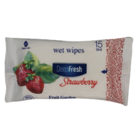 Deep Fresh Wet Wipes Strawberry Pack of 15