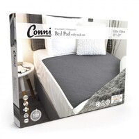 Conni Reusable Bed Pad with Tuck-ins - Charcoal 100 x 100cm