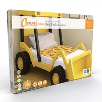 Conni Kids  Bed Pad with Tuck-Ins Truck Print Single or King Single  100cm x 100cm