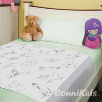Conni Kids Reusable Bed Pad with Tuck-Ins Aussie Animals