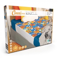 Conni Kids Reusable Bed Pad with Tuck-Ins Hero Print 100cm x 100cm