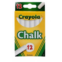 Crayola White Chalk Pack of 12's
