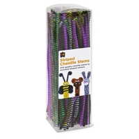 Chenille Stems Striped 30cm Pack of 200
