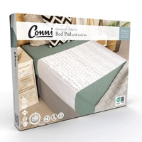 Conni Satin-Glide Bed Pad with Tuck-ins – 100 x100cm White 