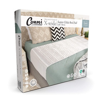 Conni Satin-Glide X-wide Bed Pad with Tuck-ins - White 153 x 85cm