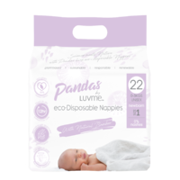 Pandas by Luv Me Newborn Nappies 0-3kg 4 Packs of 22 (88 Nappies)