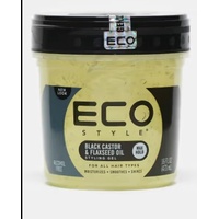 Eco Style Professional Styling Gel Black Castor & Flaxseed Oil 473mL (16oz)