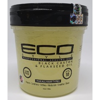 Eco Style Professional Styling Gel Black Castor & Flaxseed Oil 473mL (16oz)