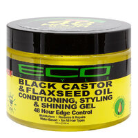 Eco Style Black Castor & Flaxseed Oil Conditioning, Styling And Shining Gel 325mL (11oz)