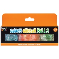 Sensory Sprouts Galaxy Glitter Balls Blue Orange Green Age 3+