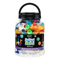 Sensory Sprouts Suction Shapes Jar Kids Toy Multicoloured 100pcs