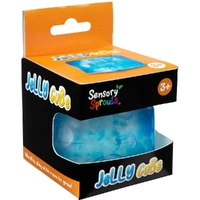 Sensory Sprouts Snowflake Filled Jelly Fidget Cube Kids Toy Blue