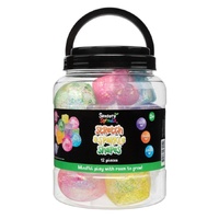 Sensory Sprouts Stretch & Sparkle Shapes Jar Kids Toy Multicoloured 12pcs