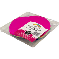 Rainbow Fluro Paper Circles 180mm 100 Sheets