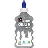 Glitter Glue Silver 177mL