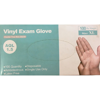 Goldies Clear Vinyl Powder Free Gloves Extra Large 100's 