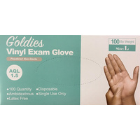 Goldies Clear Vinyl POWDERED Gloves