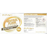Solo Pak Neutral Floor Cleaner Label
