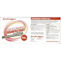 Solo Pak Deodorising Disinfectant with Lemongrass Label