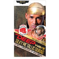 Magic Collection Deep Wave Silky Metallic Durag Gold