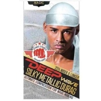 Magic Collection Deep Wave Silky Metallic Durag White
