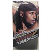 Magic Collection Superstar Velvet Deep Wave Durag Black