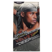 Magic Collection Superstar Velvet Deep Wave Durag Gray