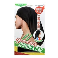 Magic Collection Jumbo Plus Dreadlocks Spandex Cap Elastic Band Moisture Lock Black
