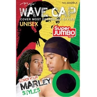 Magic Collection Wave Cap Unisex Super Jumbo (Covers Most Dreadlock Styles) Black