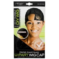 Magic Collection DIY U-Part Wig Cap with Adjustable Straps – Side Parting