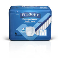 Medline FitRight ExtendedWear Underwear Medium (71-102cm) 1455mL (4 x 16) Carton of 64