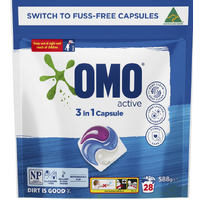 Omo Active 3 In 1 Capsule 588g Pack of 28's