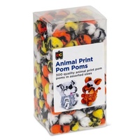 Animal Print Pom Poms Pack of 300