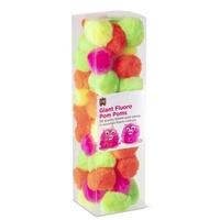Giant Fluoro Pom Poms 50mm 50's