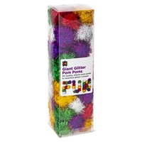 Giant Glitter Pom Poms 50mm 50's