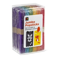 Jumbo Coloured Popsticks Set of 200