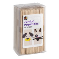 Jumbo Popsticks Natural Pack of 200's