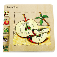 Beleduc Multilayer Wooden Puzzle - Apple (Age 4-6)