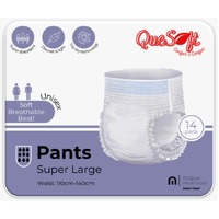 QueSoft Super Large Adult Pants Waist 110-140cm 9D Pack of 14's