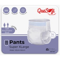 QueSoft Super Extra Large Adult Pants Waist 125-160cm 9D Pack of 14's