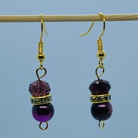 RaYisa Jewels Amethyst & Coffee Dangle Earring