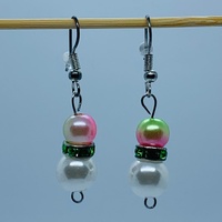 RaYisa Jewels Two Toned Pink & Pearl Dangle Earring