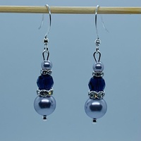 RaYisa Jewels Mauve & Dark Purple Dangle Earring