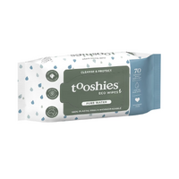 Tooshies Eco Biodegradable Wipes 99% Pure Water 70's Fragrance Free